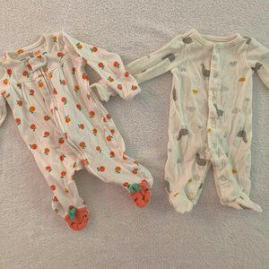2 PIECES JUST ONE YOU by CARTER'S NB BABY GIRL FOOTIES